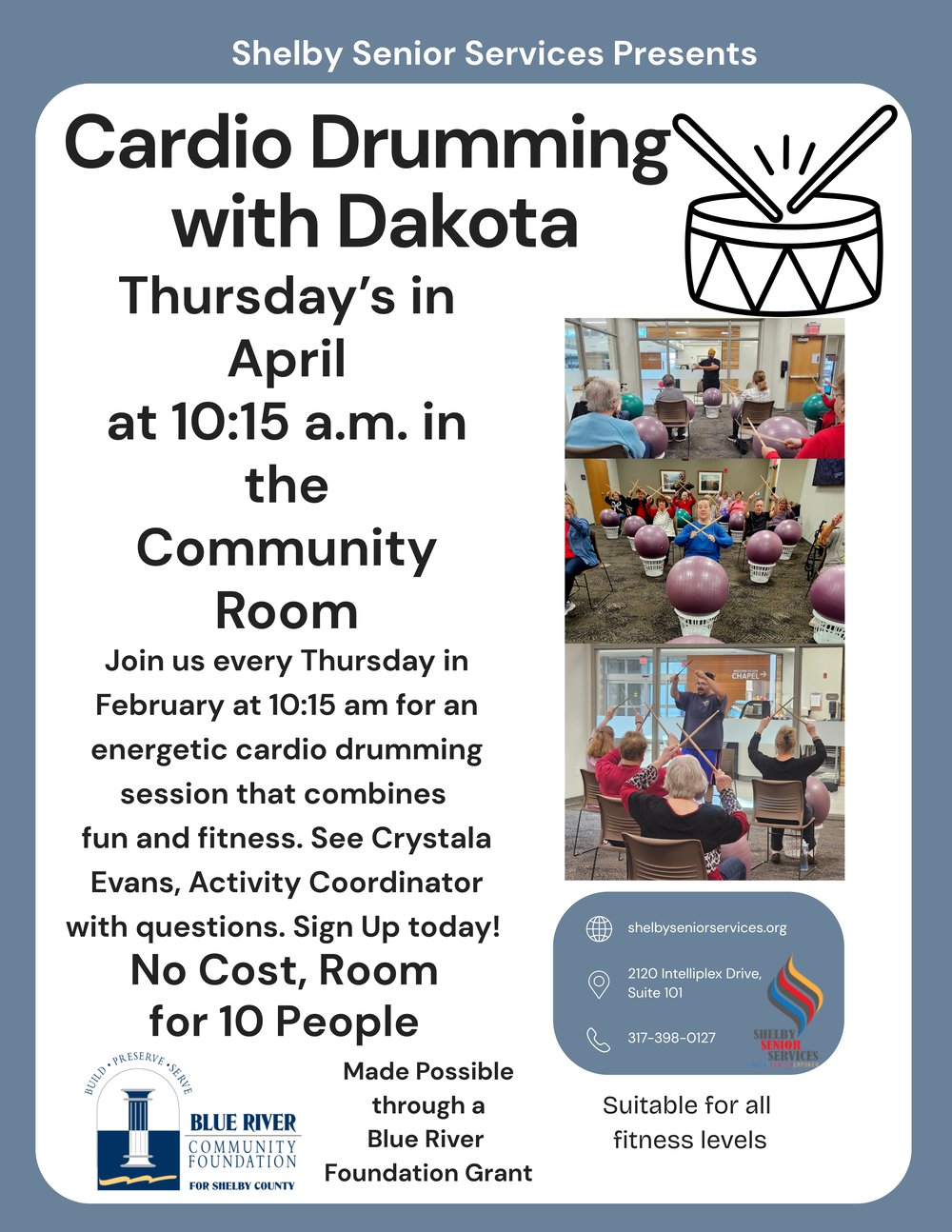 Flyer - Cardio Drumming Class (8.5 x 11 in)
