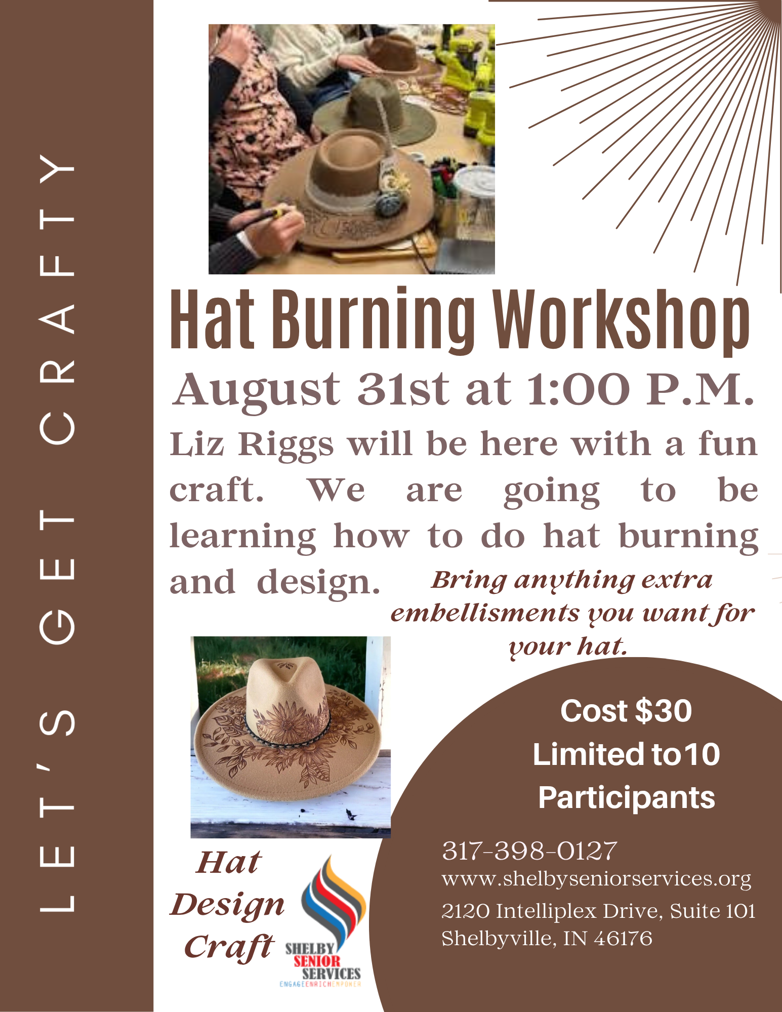 Hat Burning Workshop August 2026 Hat Burning Workshop August 2026